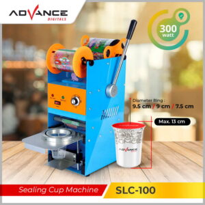 Advance Slc 100 Mesin Cup Sealer Press Gelas Plastik Manual Sealing Non Refill