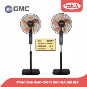 Stand Fan Kipas Angin Berdiri 16 Inch Gmc Bm-366 Baling Besi