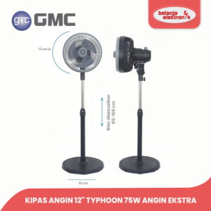 Gmc Fan 316  Kipas Angin Tumpu 12" Inch Stand Fan Typhoon 75W, Angin Ekstra Kuat