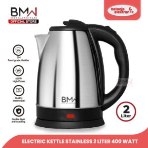 Bmw Teko Listrik Kettle Electric Kapasitas 2L Teko Listrik Stainless Steel Pemanas Air Ek-2L
