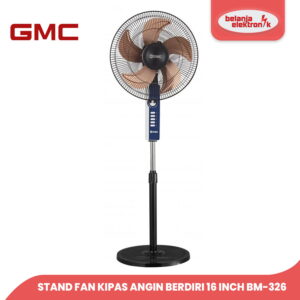 Stand Fan Kipas Angin Berdiri 16 Inch Gmc Bm-326 Baling Besi