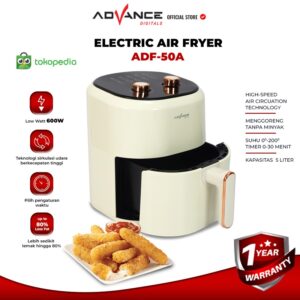Electric Air Fryer 5 Liter Advance Adf-50A Penggorengan Tanpa Minyak