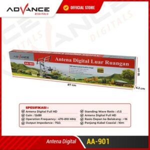 Antena Digital Uhf Advance Aa-901 Outdoor Luar Ruangan Full Hd