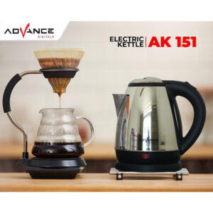 Teko Listrik Kettle Electric Pemanas Air Listrik 1.5 L Advance Ak 151 Body Stainless Steel