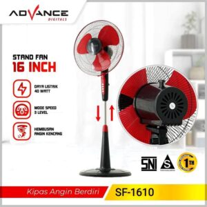 Advance Sf-1610 Kipas Angin Berdiri Stand Fan 16 Inch Sf1610 / Sf 1610 Garansi Resmi 1 Tahun