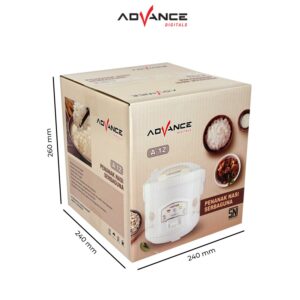 Advance A12 Rice Cooker Mini 1.2 Liter Magic Com Penanak Nasi Serbaguna 3 In 1 A-12 Mejikom Magicom Low Watt