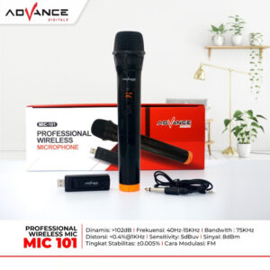 Microphone Wireless Advance Mic-101 Tanpa Kabel Mikrofon Karaoke