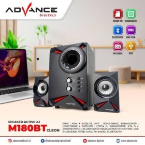 Speaker Stereo Aktif Pc Komputer 2.1 Advance M180Bt Cleon Usb Bluetooth Multimedia Subwoofer