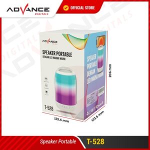 Speaker Mini Portable Advance T-528 Bluetooth Led Light Rgb Warna