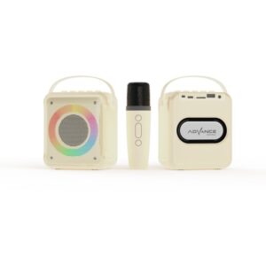 Speaker Portable Bluetooth Advance V5 Rgb 2 Inch Mic Wireless Karaoke
