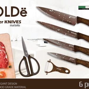 Pisau Gunting Dapur Bolde Super Knives Marbella 6 Pcs Set