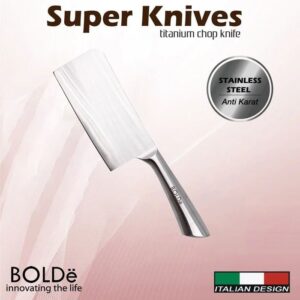Pisau Daging Stainless Golok Bolde Super Knives Titanium Cleaver Chop Knife 31 Cm