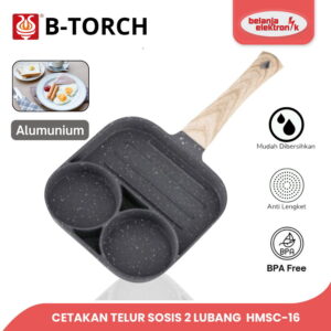 B-Torch Wajan Cetakan Telur Sosis Panggang 2 Lubang Omelette Hmsc-16