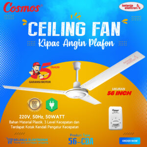 Kipas Angin Gantung Baling-Baling Plafon Cosmos Cba-56 Ceiling Fan 56 Inch