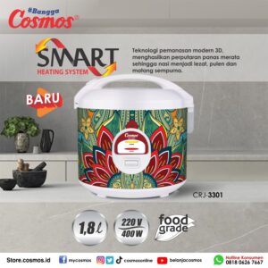 Magic Com Rice Cooker 1.8 Liter Cosmos Crj-3301 Penanak Nasi
