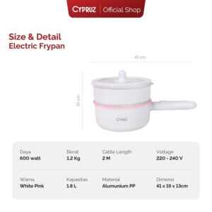 Cypruz Fp-1300 Multi Cooker Electic Panci Listrik Serbaguna