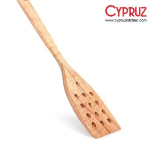 Cypruz Sutil Spatula Kotak Berlubang Kayu Mahoni Solid Turner Am-0597