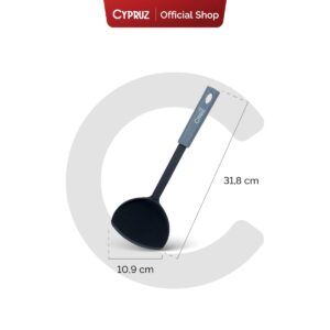 Cypruz Am-0661 Utensil Nylon Series Flat Turner Alat Masak Spatula Sutil Sodet Datar 31.8X10.9Cm 96X1