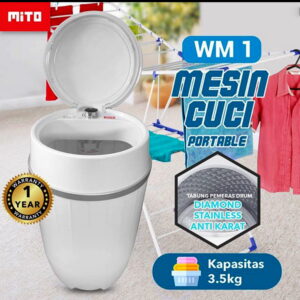 Mitochiba Mesin Cuci Mini Portable 3.5 Kg Mito Wm 1
