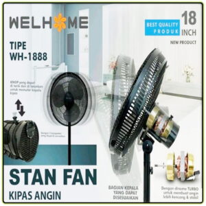 Welhome Kipas Angin Berdiri Stand Fan 18 Inch Wh-1888