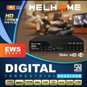 Welhome Set Top Box Dvb T2 Stb Hd Crown Receiver Penerima Sinyal Tv Digital Stb / Youtube